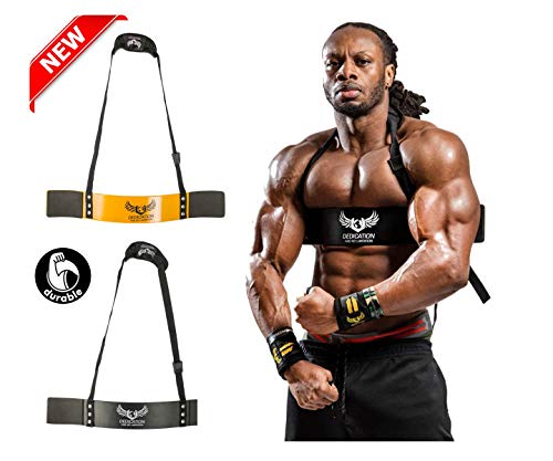 U APPAREL Ulisses Jnr Blaster Arm Support Braces, pour la taille et la force, noir/jaune, taille unique